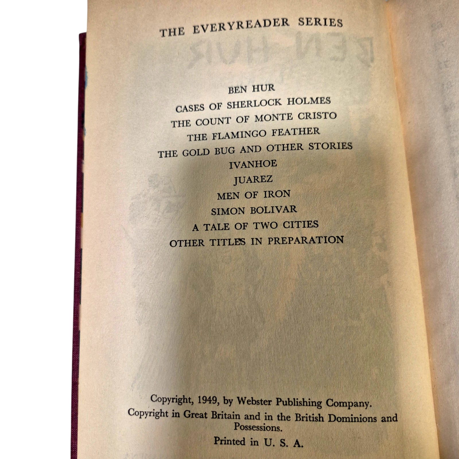 Ben Hur by Lew Wallace 1949 The Everyreader Series 138 Pages Hardcover