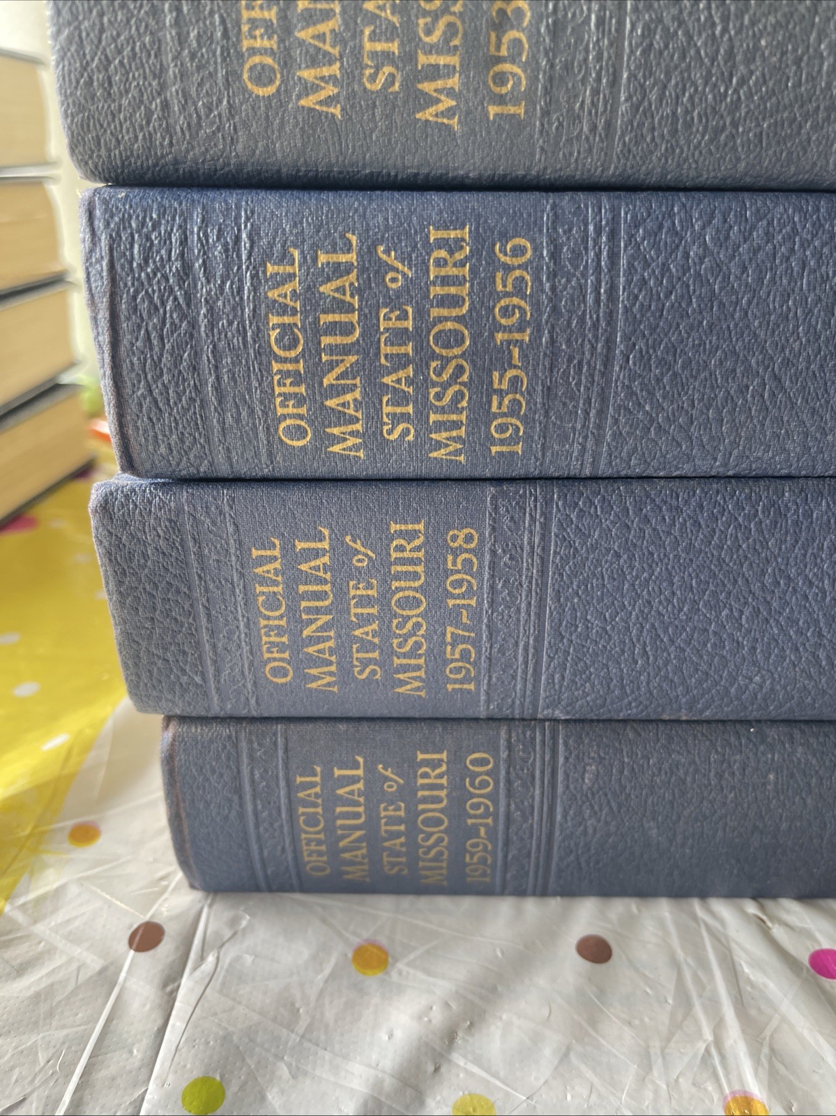 1951-1960 Official Manual State Missouri blue book Walter H Toberman 5 Book Lot