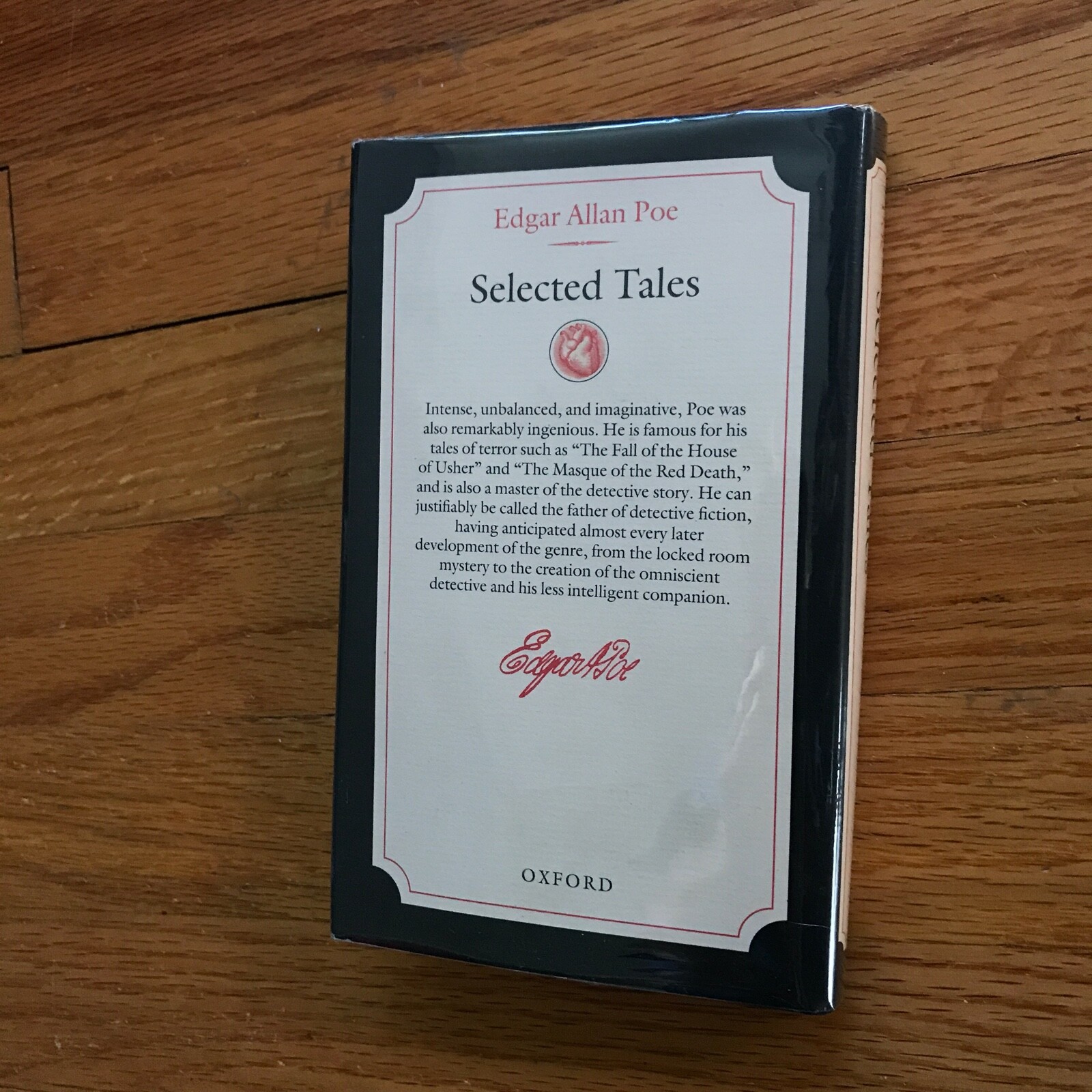 EDGAR ALLAN POE—Selected Tales—Oxford University Press—1999—1st Thus HC—VG+