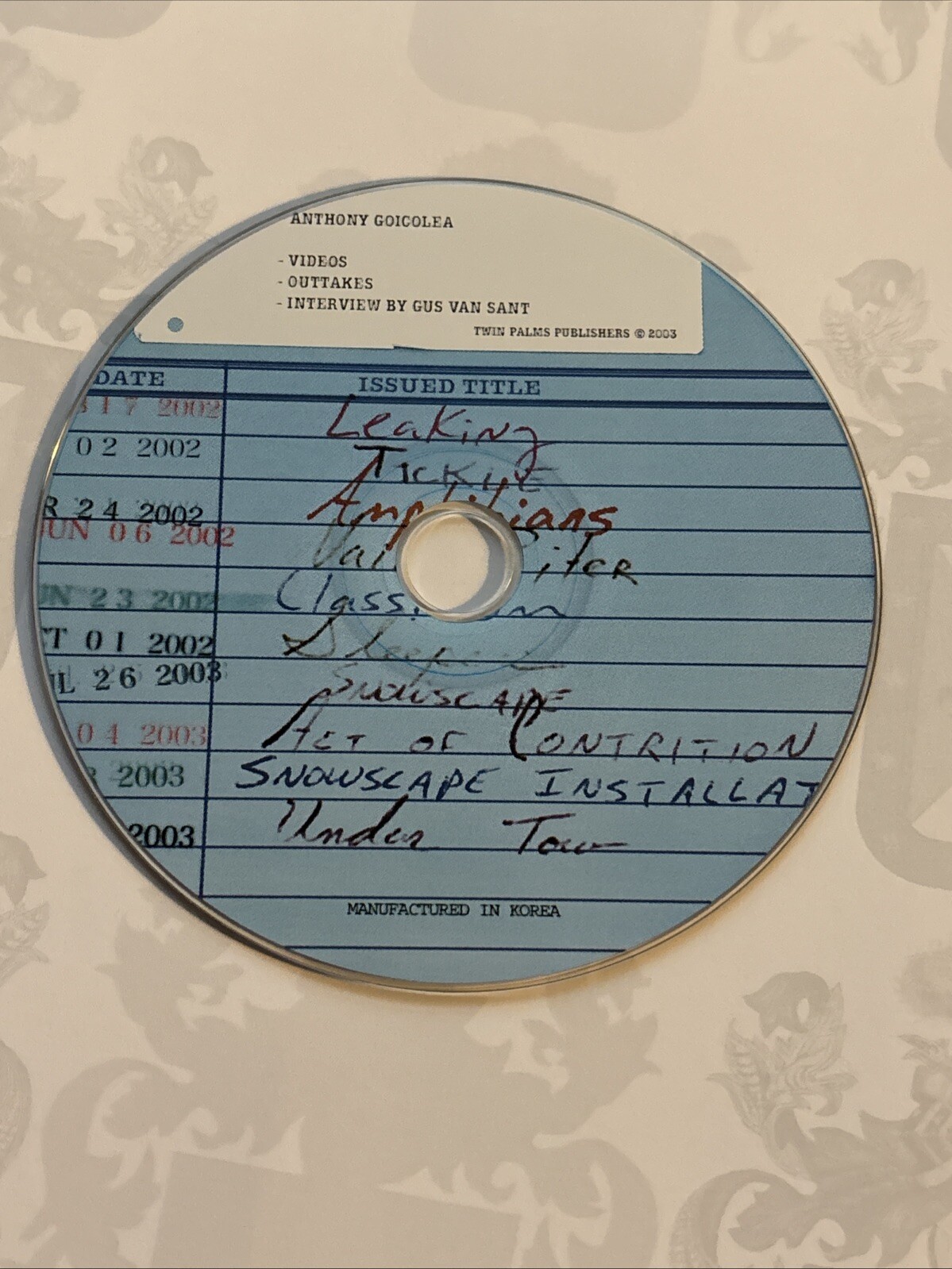 Anthony Goicolea FICTIONS Limited Edition w/CDRom Gay Interest EXCELLENT