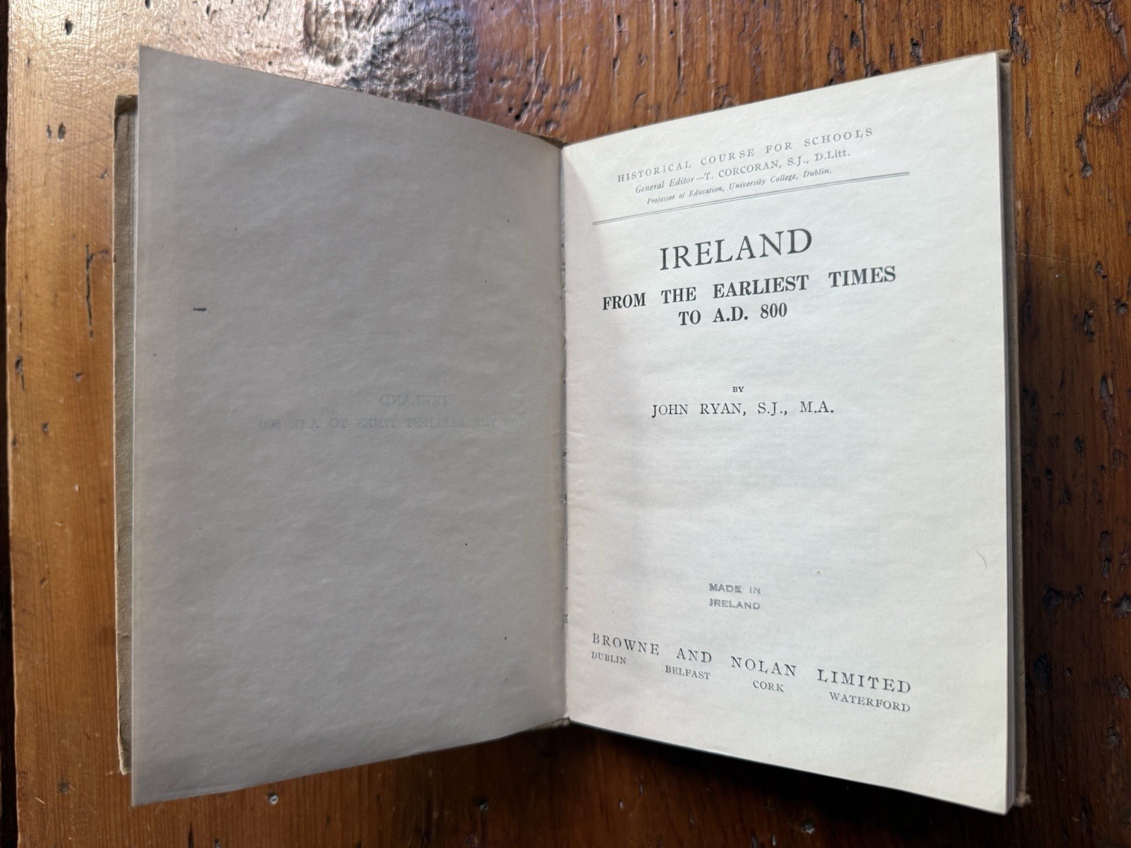 Ireland From the Earliest Times to A.D 800 RARE IRISH HISTORY CELTIC DUBLIN 1900
