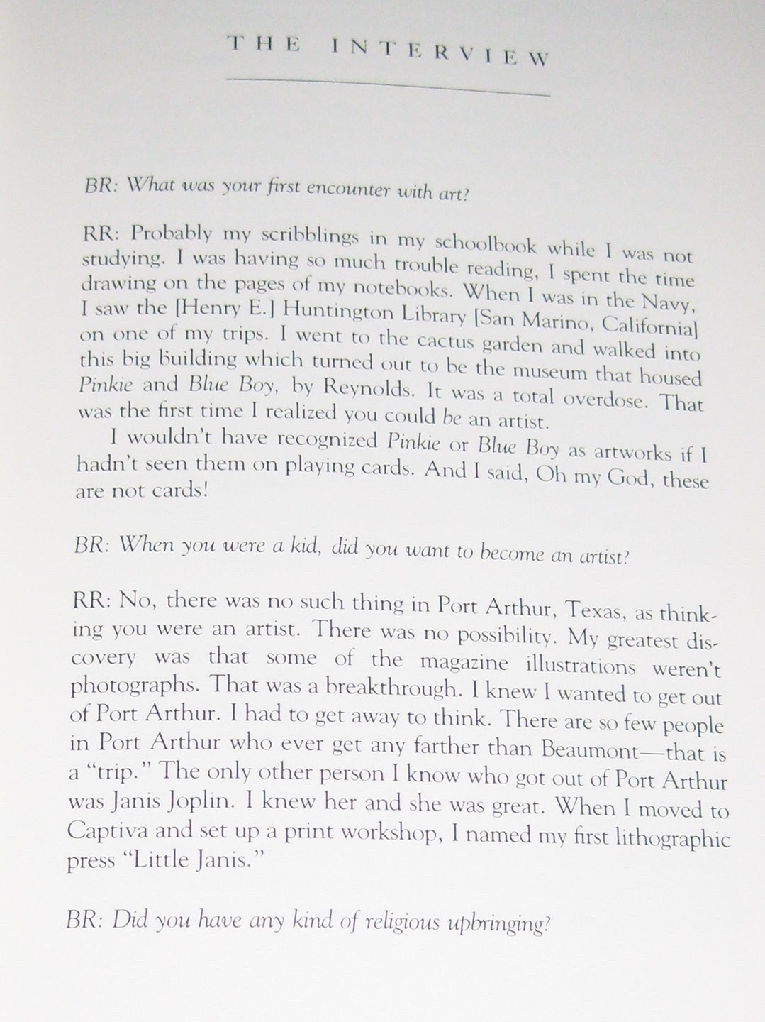 Robert Rauschenberg by Elizabeth Avedon (1987, Trade Paperback), 6 in X 9.25 in.