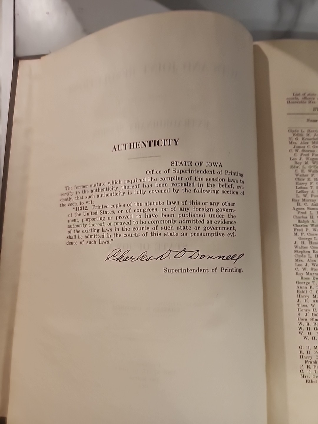 Acts of Session 45 G, A Iowa 1933-4 Hardcover Vintage Acts And Joint Resolutions