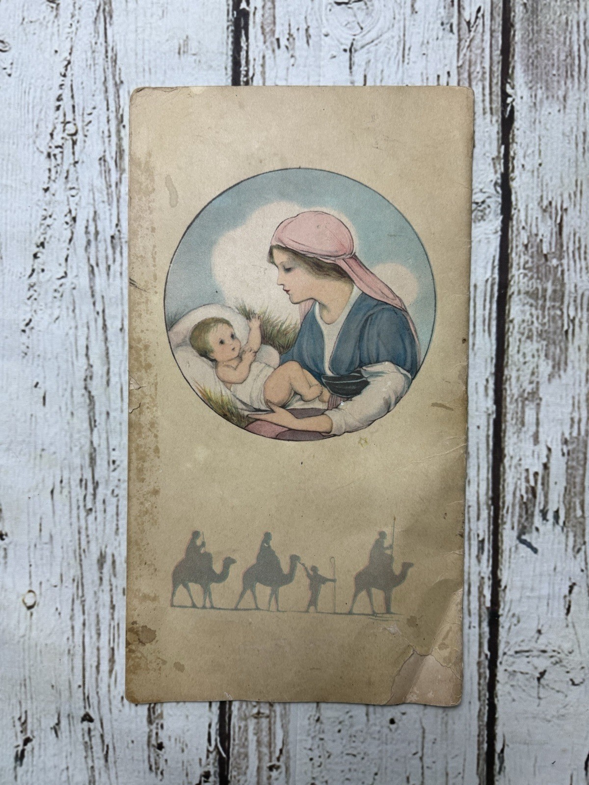 Antique The Manger Babe No. 34 Isabel Byrum 1916 Book Stecher Litho Made In USA