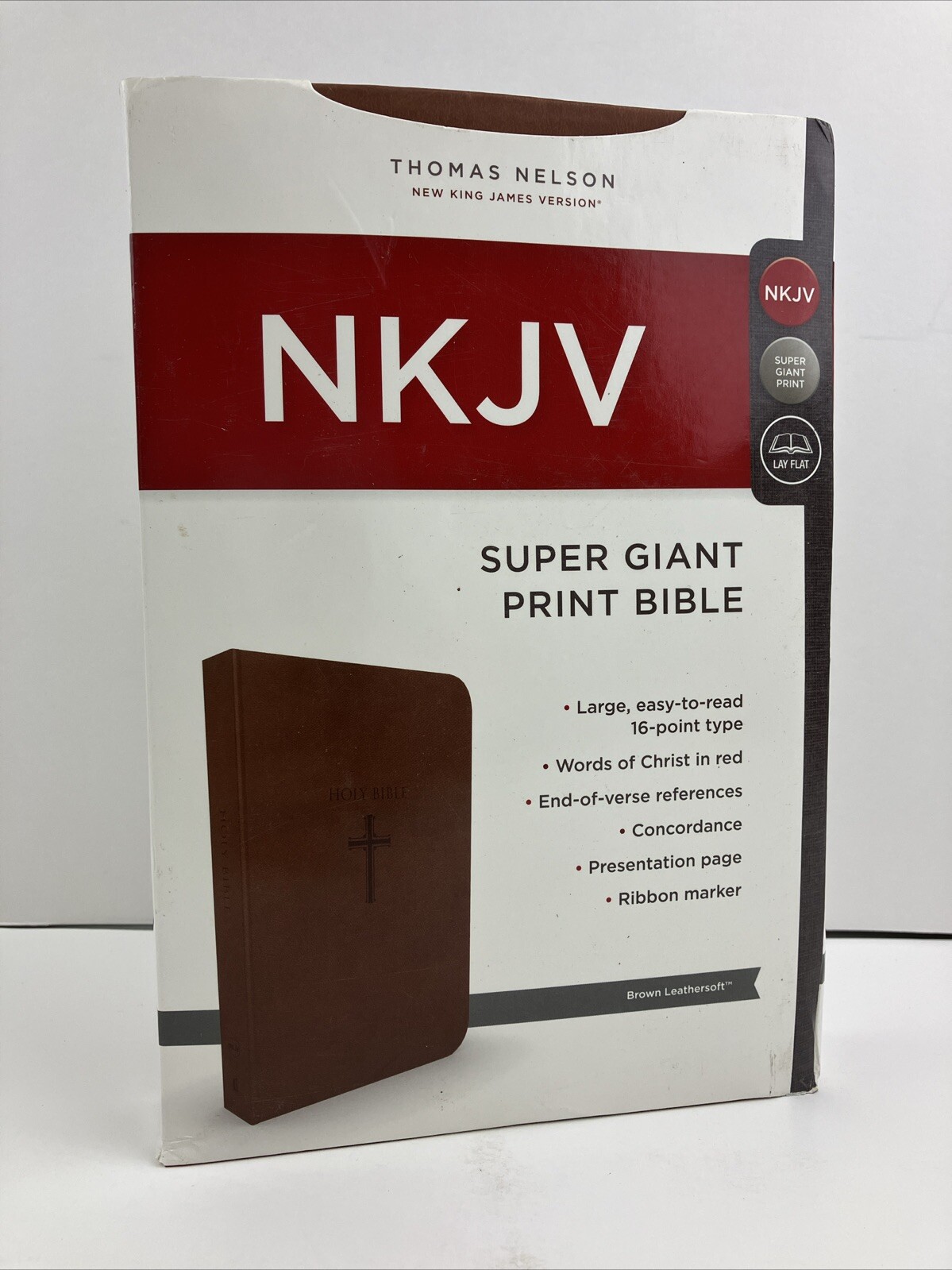 NKJV Super Giant Print Reference Bible, Brown Bonded Leather