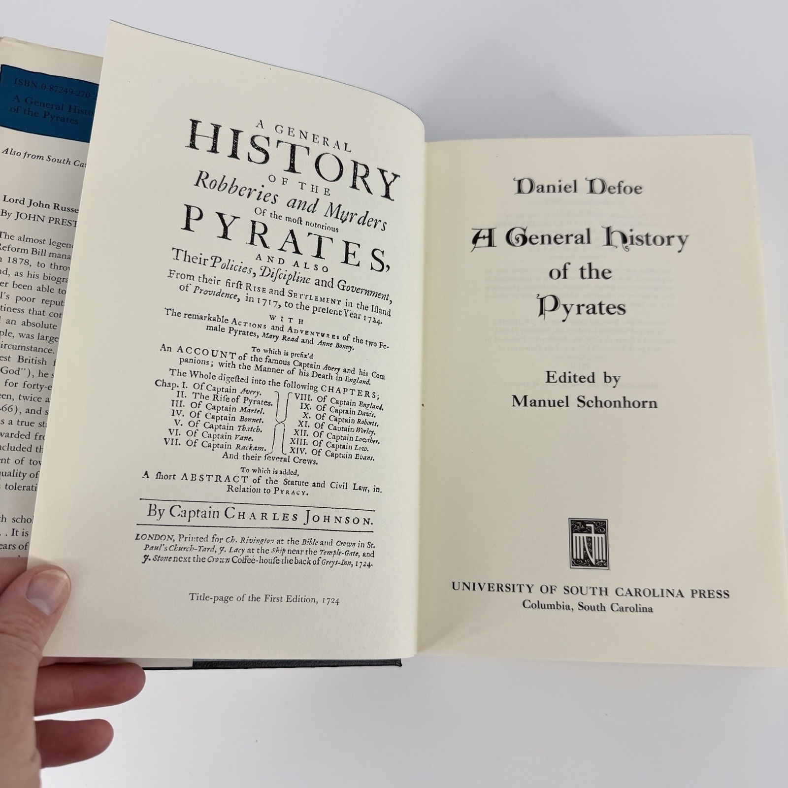 Rare A General History Of The Pyrates Daniel Dafoe Hardcover Blackbeard Pirates