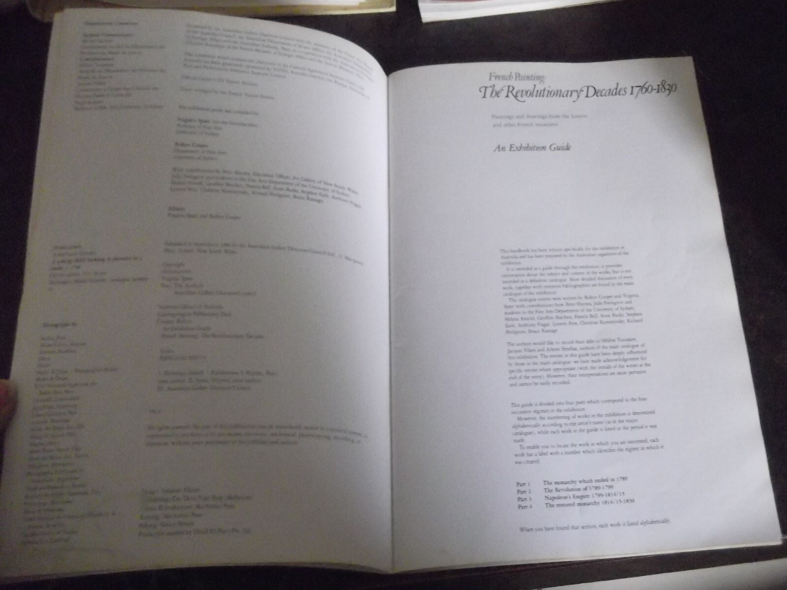 FRENCH PAINTING REVOLUTIONARY DECADES 1760-1830,EXHIBITION GUIDE NSW ART GALLERY