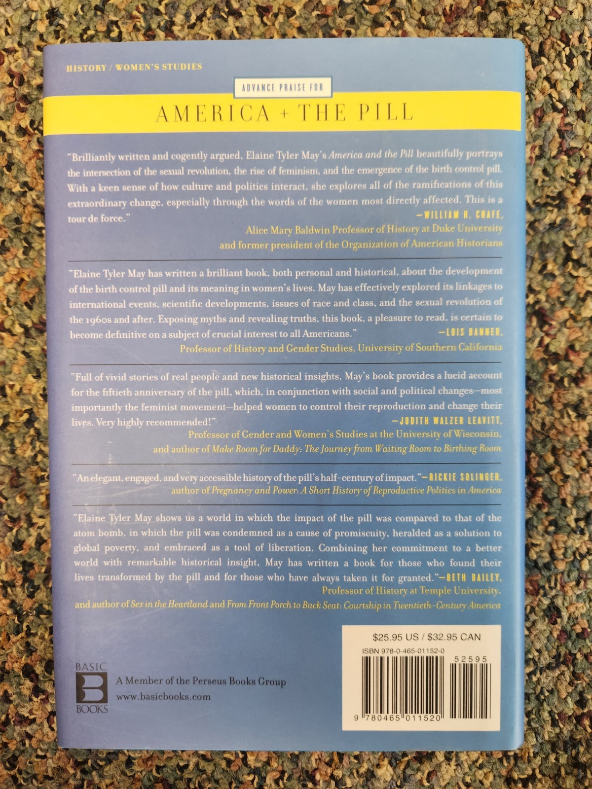America and the Pill by Elaine Tyler May (2010, Hardcover)