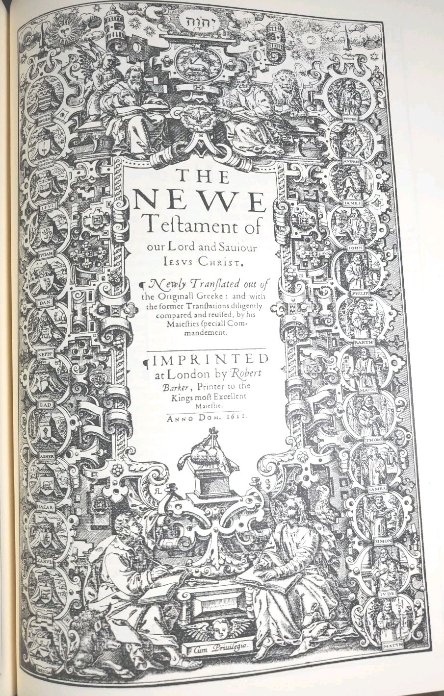 1611 King James Bible 1st Edition Facsimile AND Original Page Leaf 1600s 1st Chr