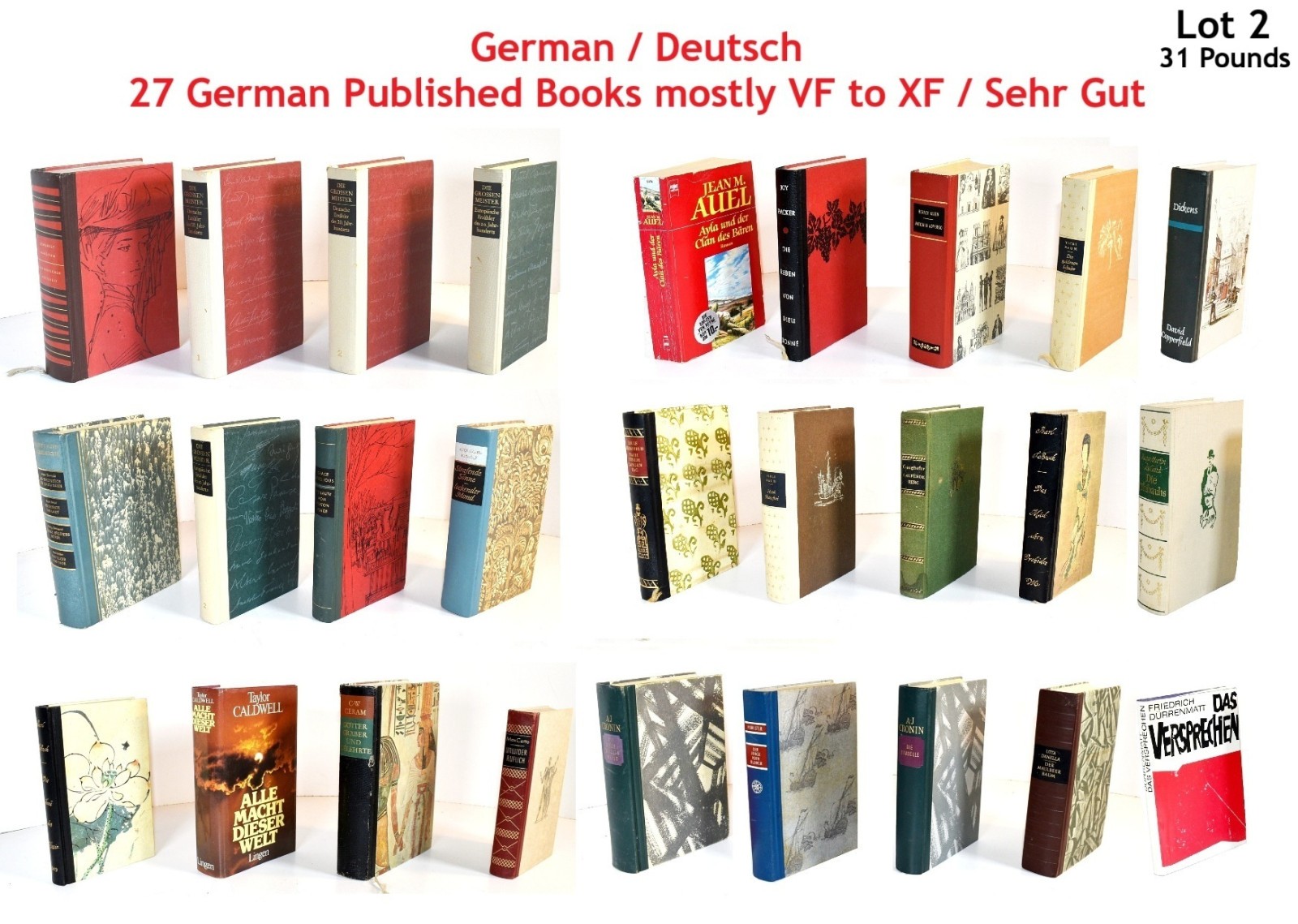 27 GERMAN LANGUAGE/Published Books sehr gut Roman Buch Mostly Fine XF Hardcover