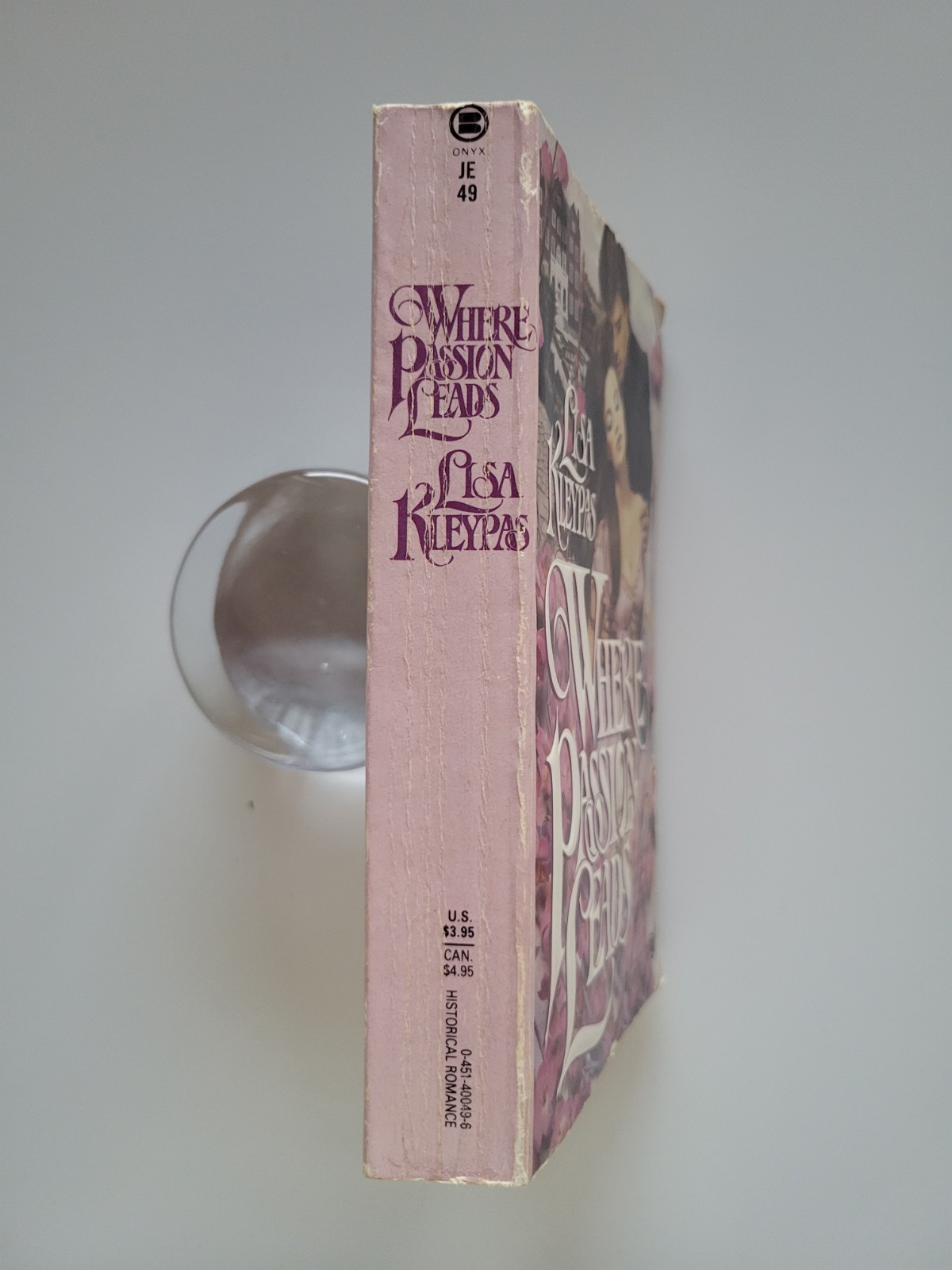 1987 WHERE PASSION LEADS LISA KLEYPAS 1ST EDITION PAPERBACK ONYX ROMANCE VTG