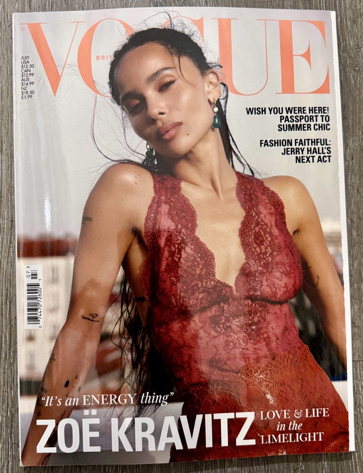 BRITISH VOGUE – UK EDITION – JULY 2026 – ZOE KRAVITZ – BRAND NEW