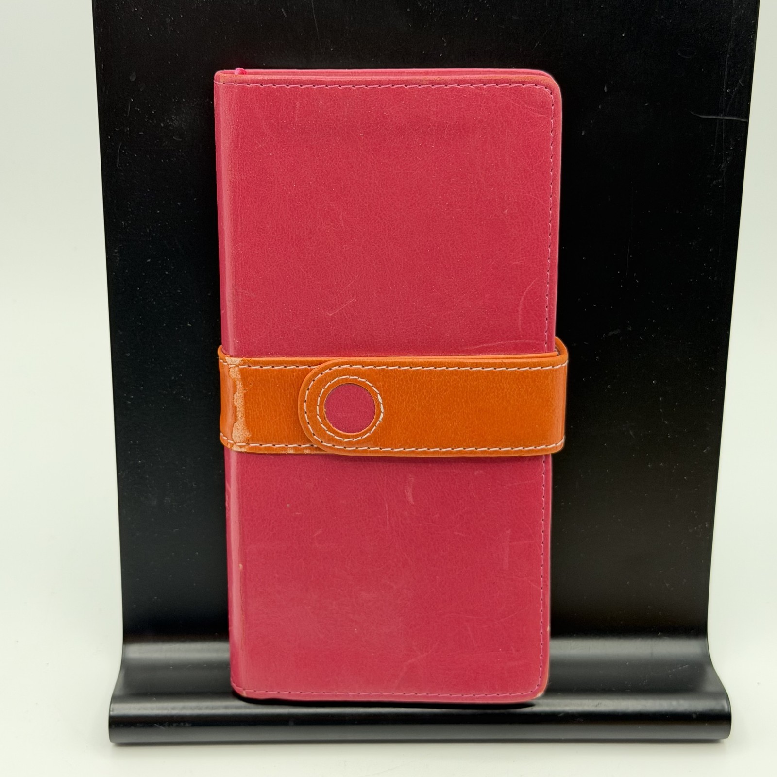 NIV Holy Bible Trimline Compact Pink Orange Italian Duo-Tone Ribbon Marker