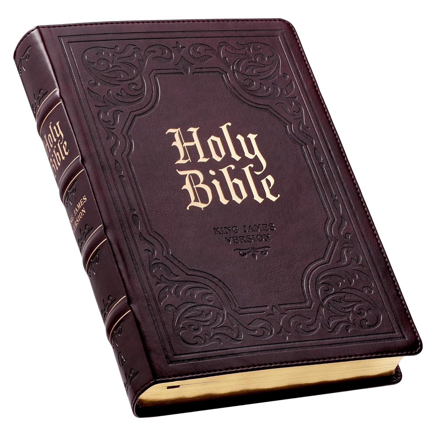 KJV Holy Bible, Giant Print Full-Size Faux Leather Red Letter Edition – Thumb In