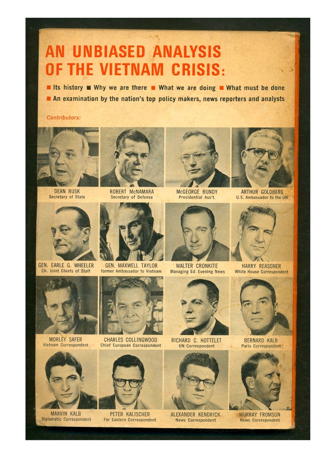 Walter Cronkite – CBS News Special Report: Vietnam Perspective PB 1965 VN