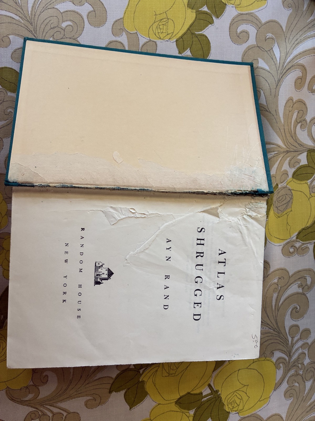 Atlas Shrugged Ayn Rand 1957 First Printing 1st Edition Random House HC – RARE!!
