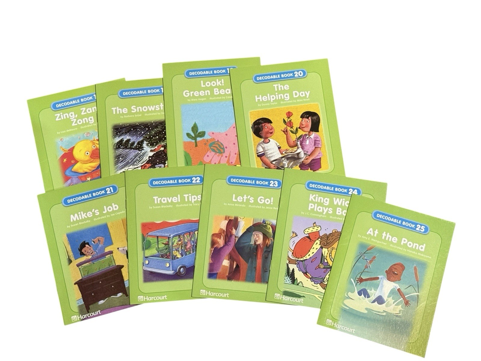 Decodable Books Lot of 25 Harcourt School Publishers Staff Phonics Readers