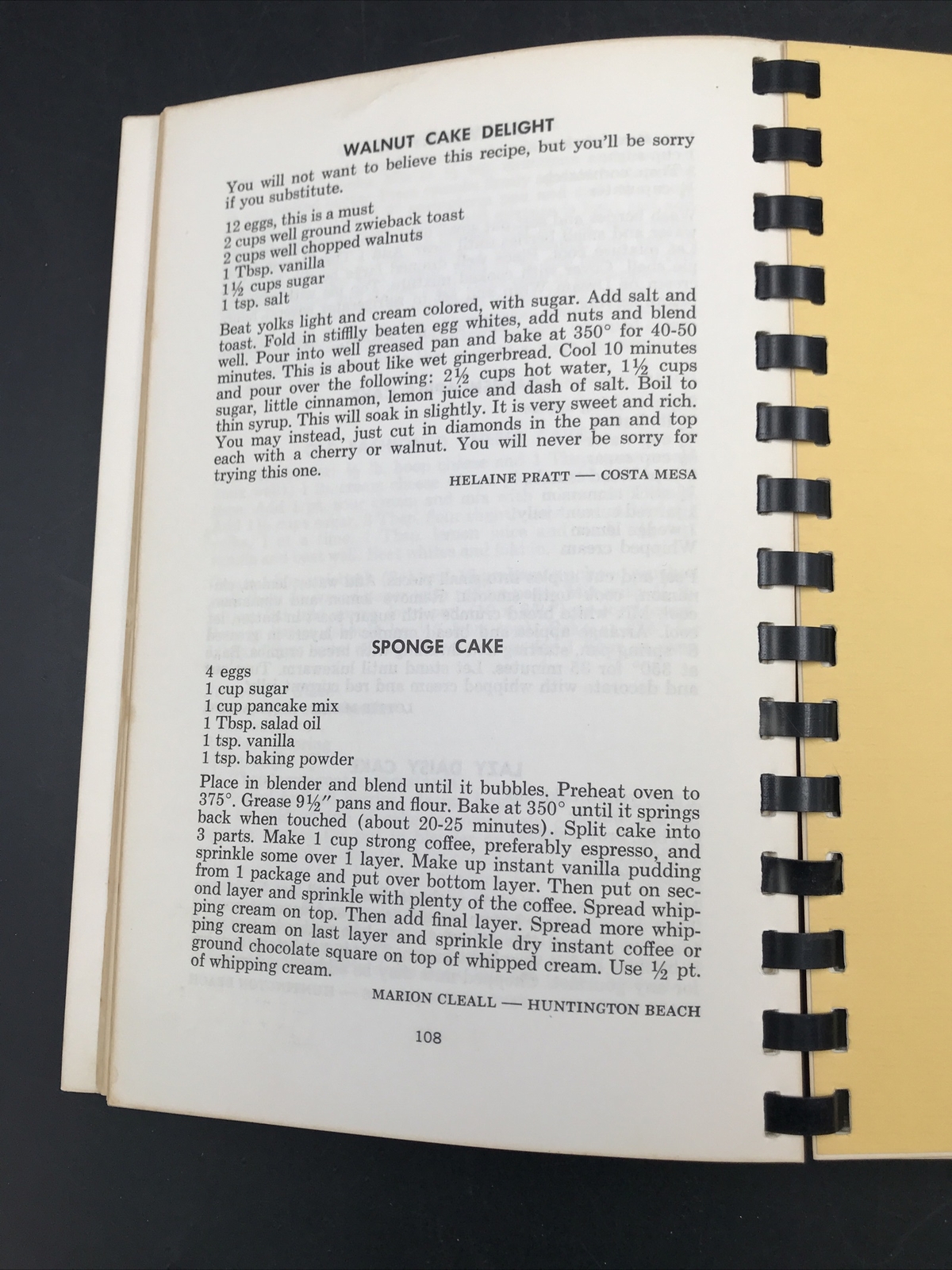 1967 VIVA L’APPETIT Cookbook Costa Mesa CA Recipes South Coast 250 Pages