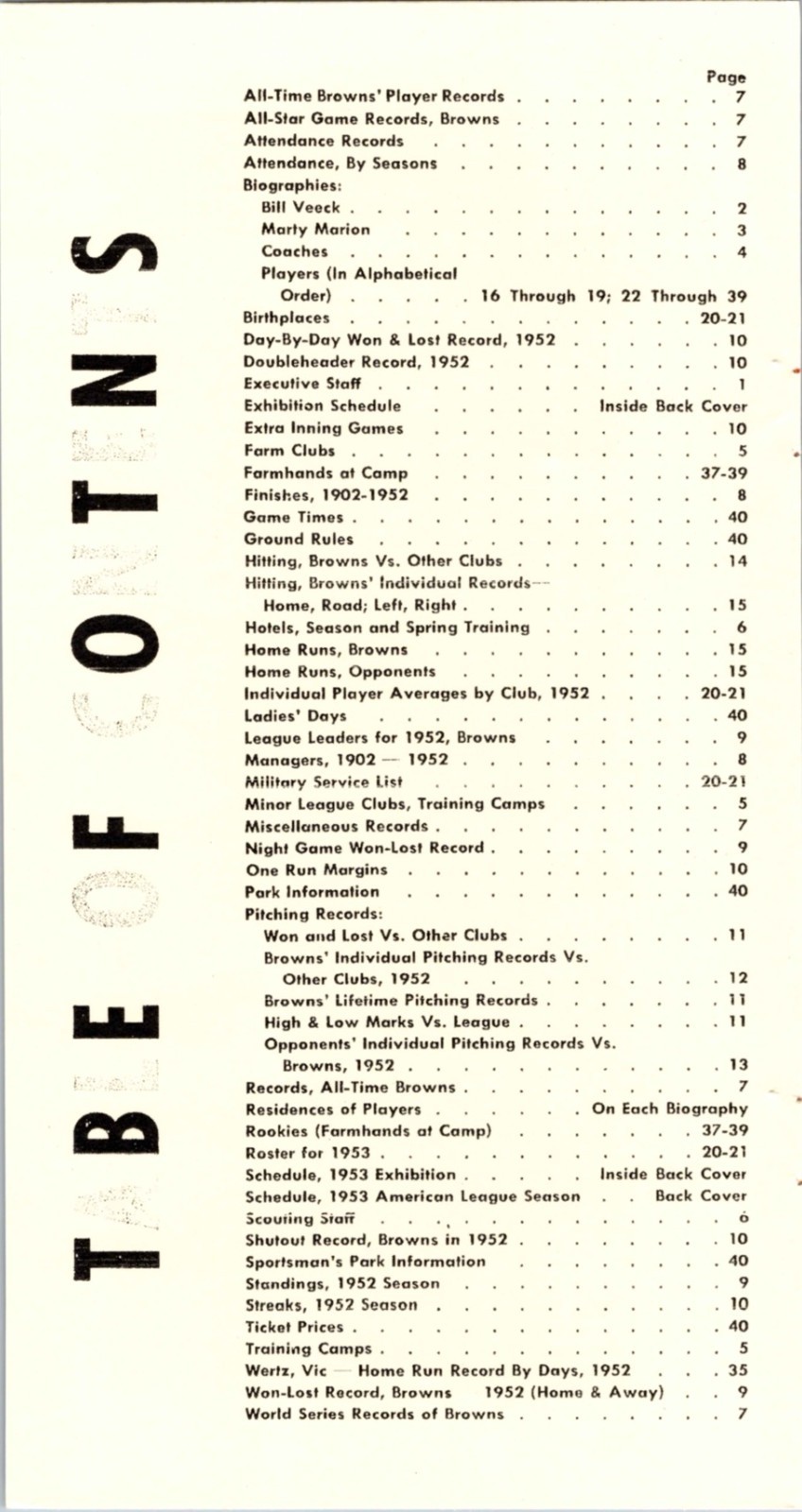 1953 St. Louis Browns Orioles Media Guide Roster – 44-page Baseball Reprint