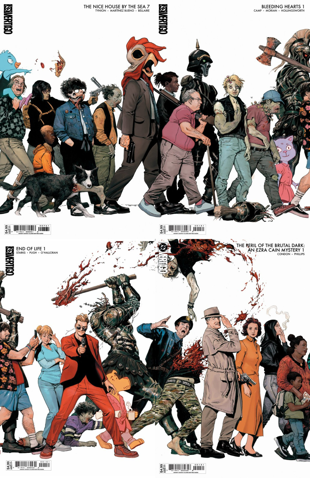 SET OF 4 VERTIGO COMICS (2026): ALVARO MARTINEZ BUENO CONNECTING VARIANTS