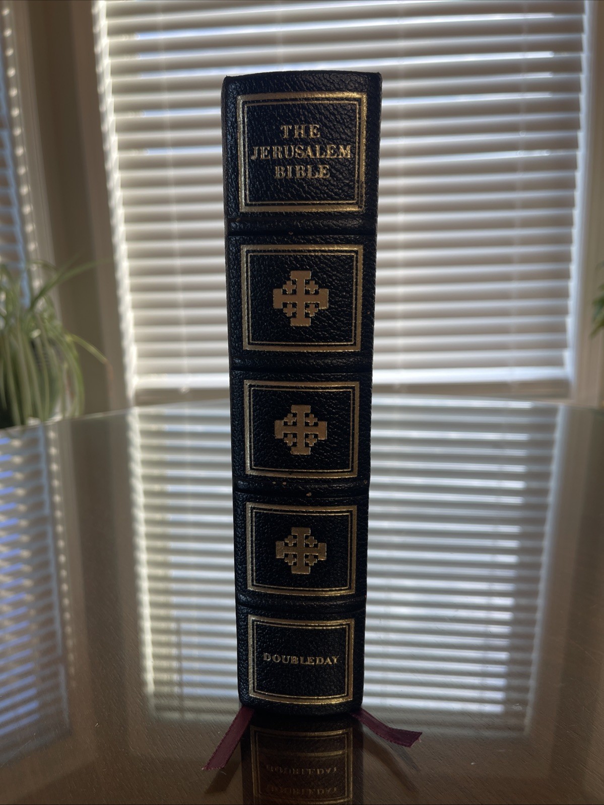 The Jerusalem Bible 1966 French Morocco Leather Doubleday Original 1st Print