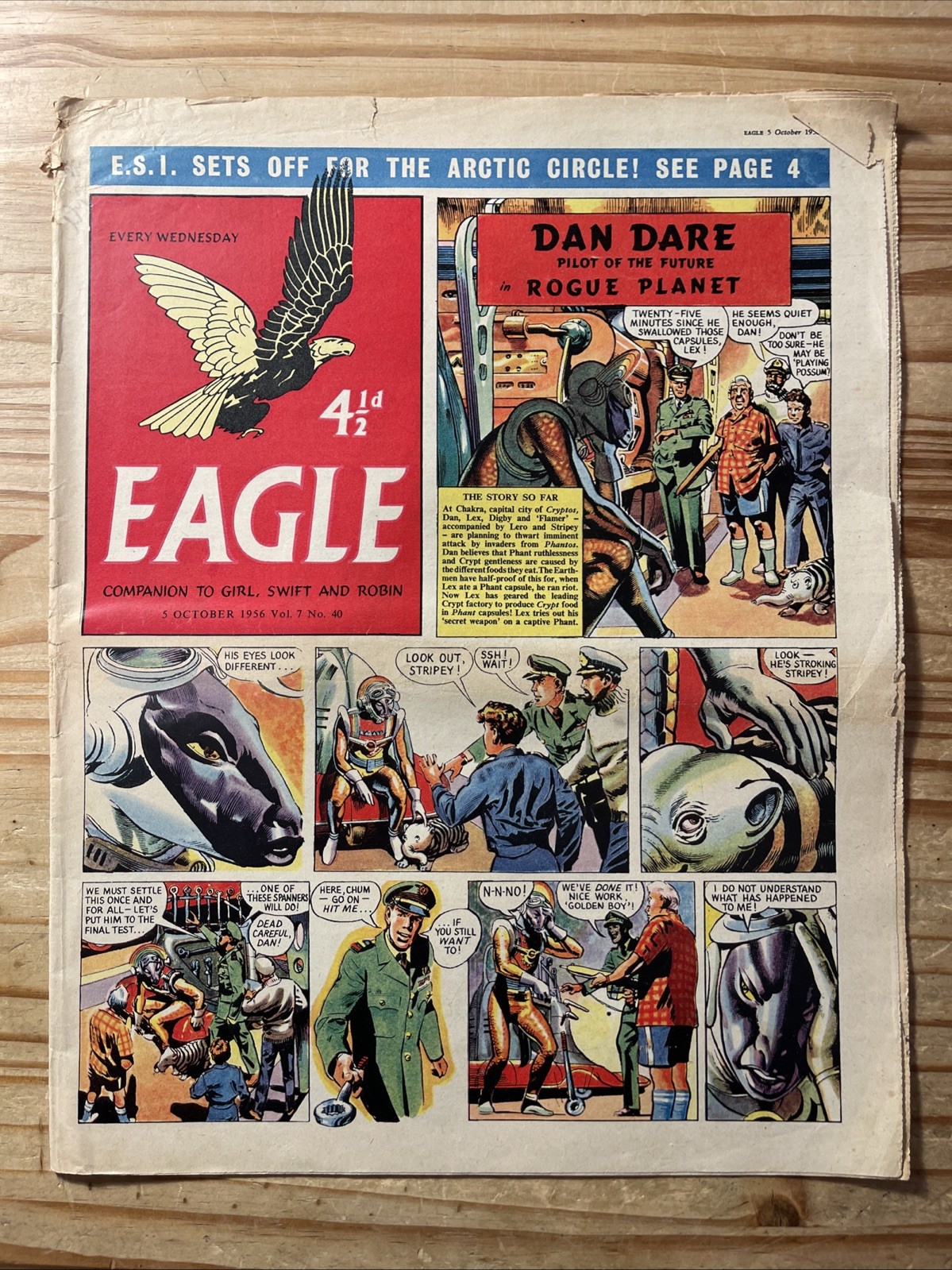 Eagle Comic X10 G to VG 1956 Vol 7 #40 to 49 Consecutive, Dan Dare