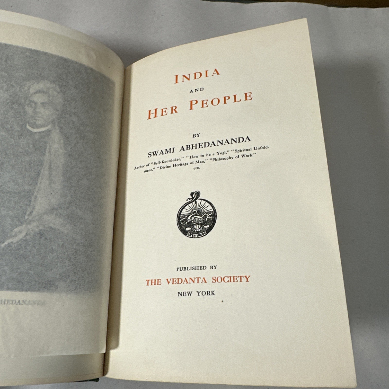 India and Her People By Swami Abhedananda First Edition 1906 Rare Book