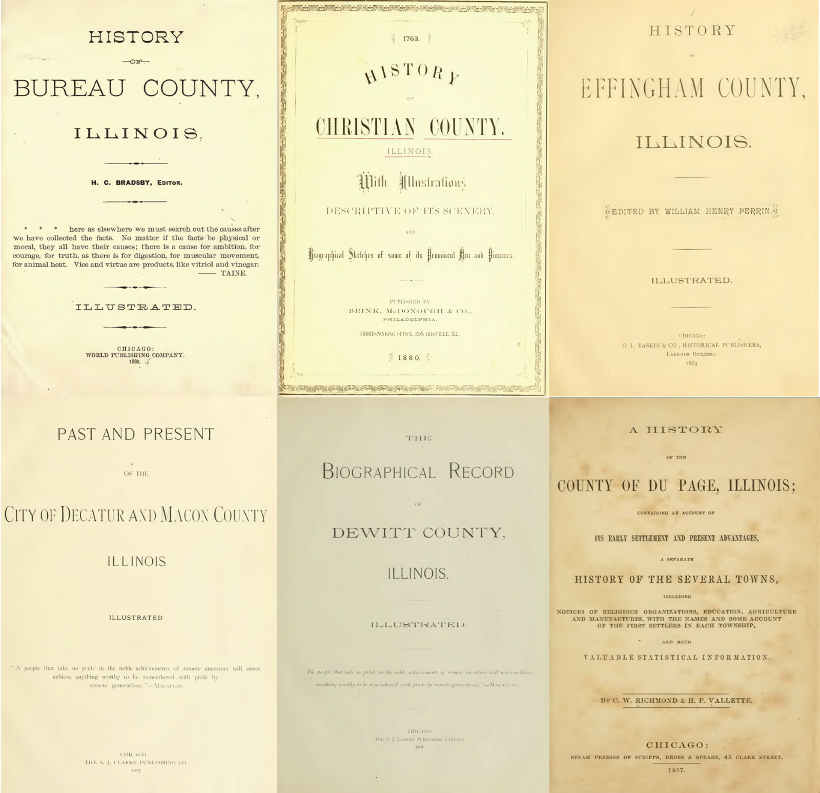 113 Old Books on Illinois History Genealogy Ancestry Family Records V.3 on USB