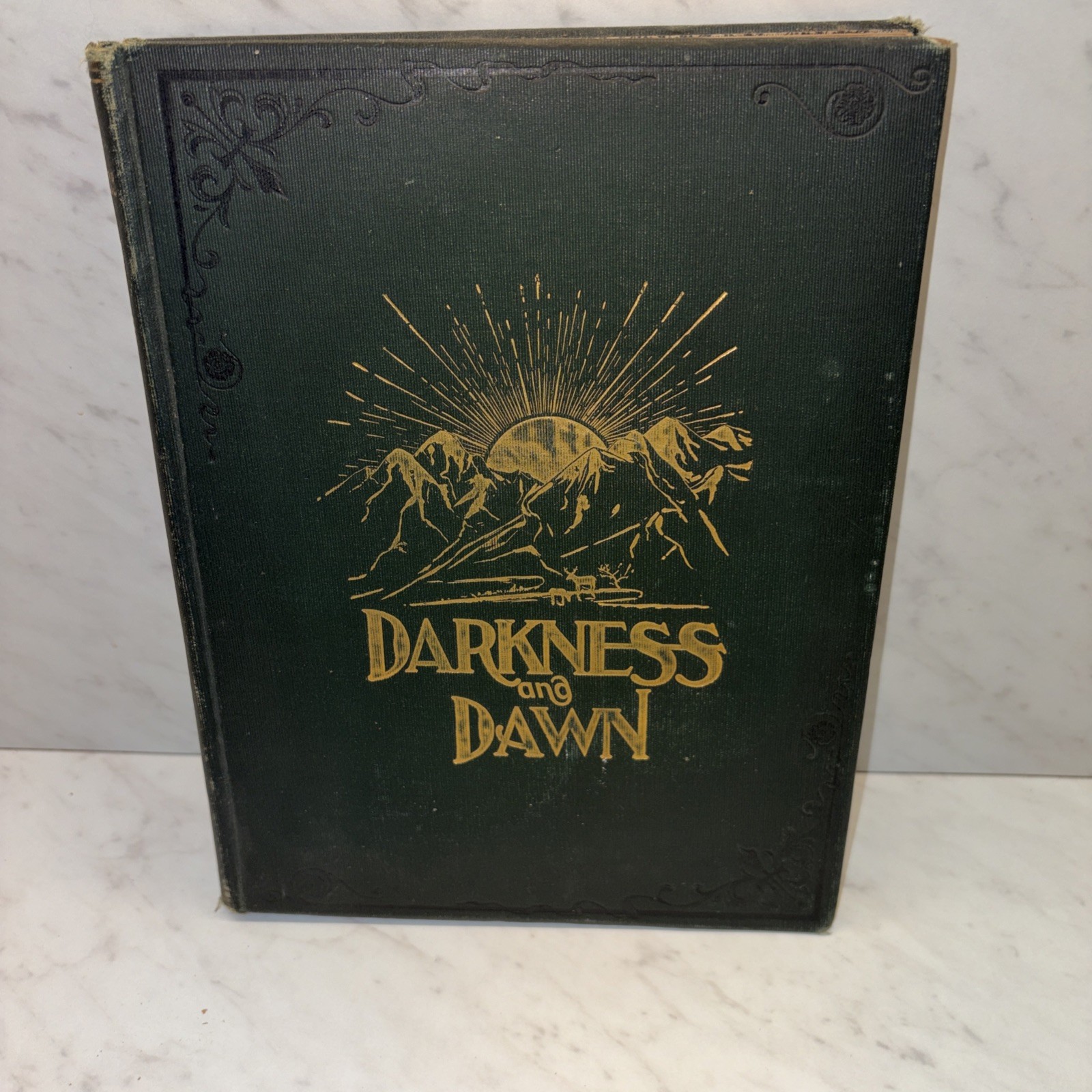 1903 Hardcover “Darkness & Dawn” By Mary C. Sloan Woodward Preowned Fair