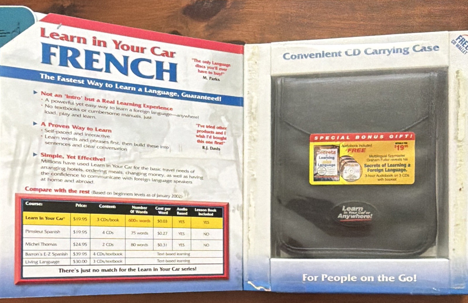 Learn in Your Car French Complete Language Course 3-Level Set CDs+Book Beginner