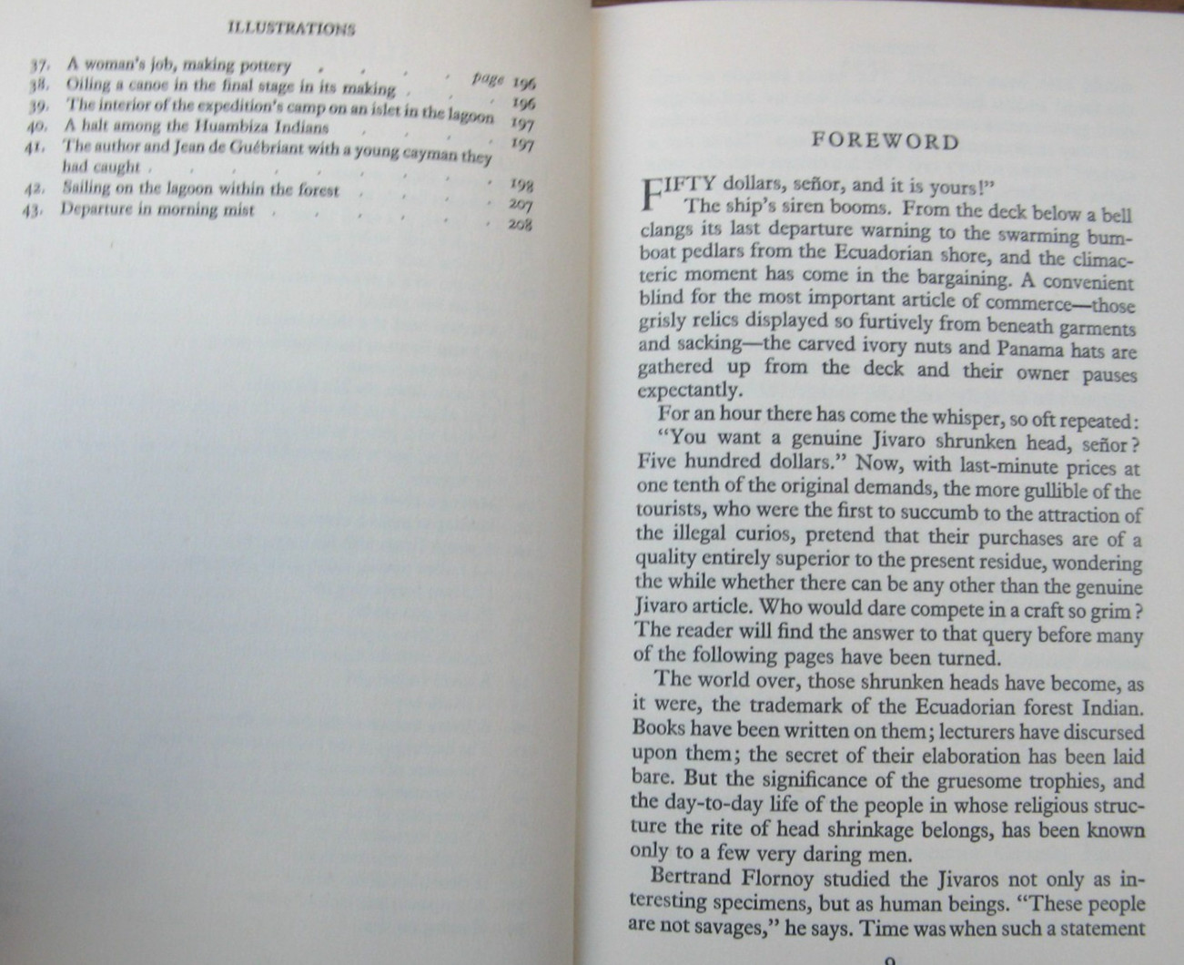 1953 Jivaro Among the Headshrinkers of the Amazon- Bertrand Flornoy 1st Edition