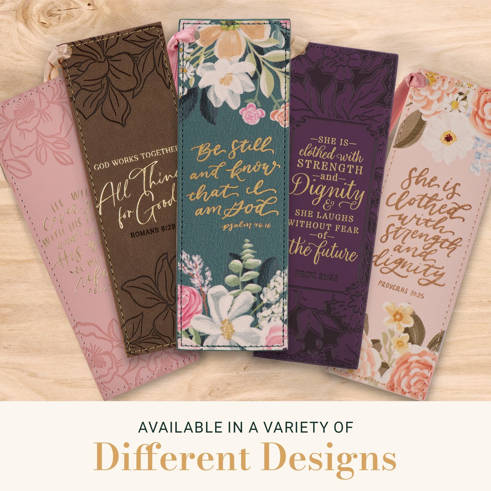 Mothers Day Gift Vegan Leather Pink Floral Journal Strength and Dignity Book