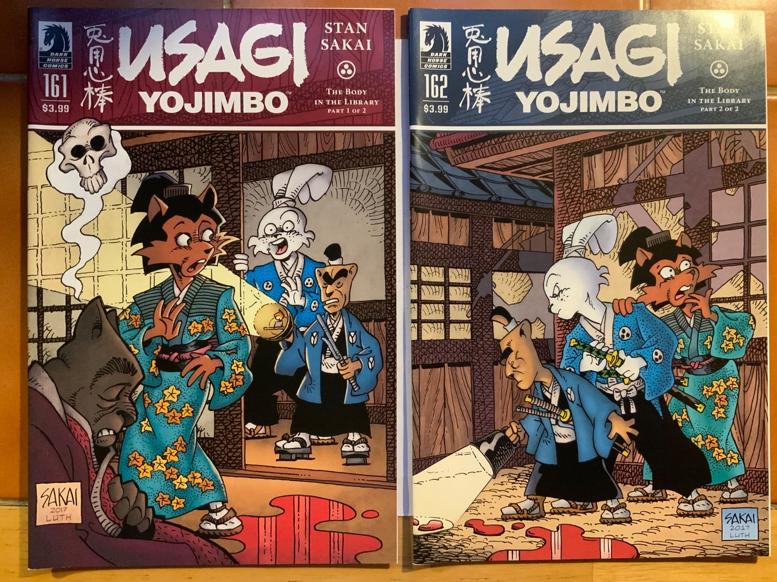 Dark Horse – USAGI YOJIMBO #161 & 162 “THE BODY IN THE LIBRARY” COMPLETE (2017)
