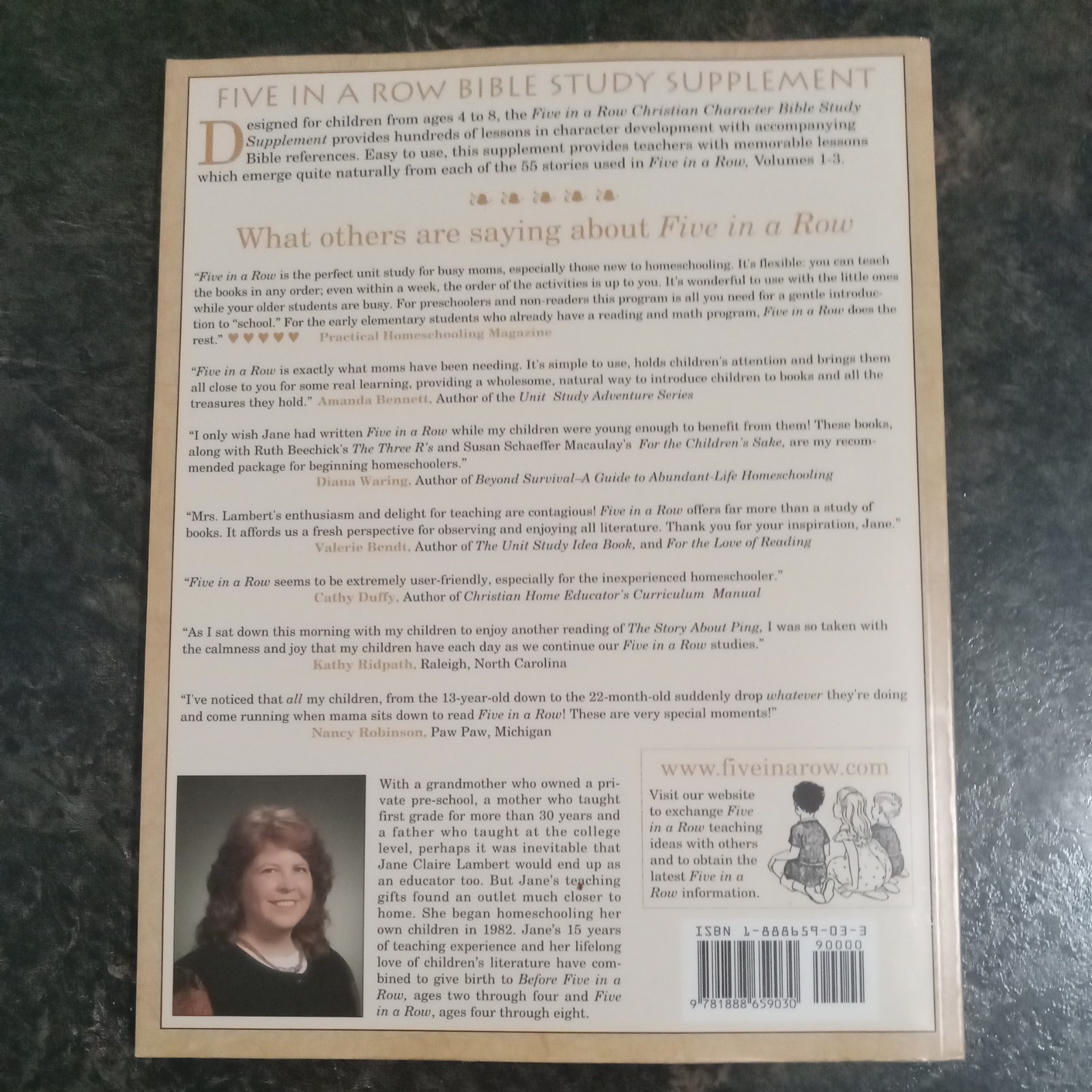 FIVE IN A ROW Volume 2/Bible Study Guide Jane Lambert & 14 Accompanying Book lot