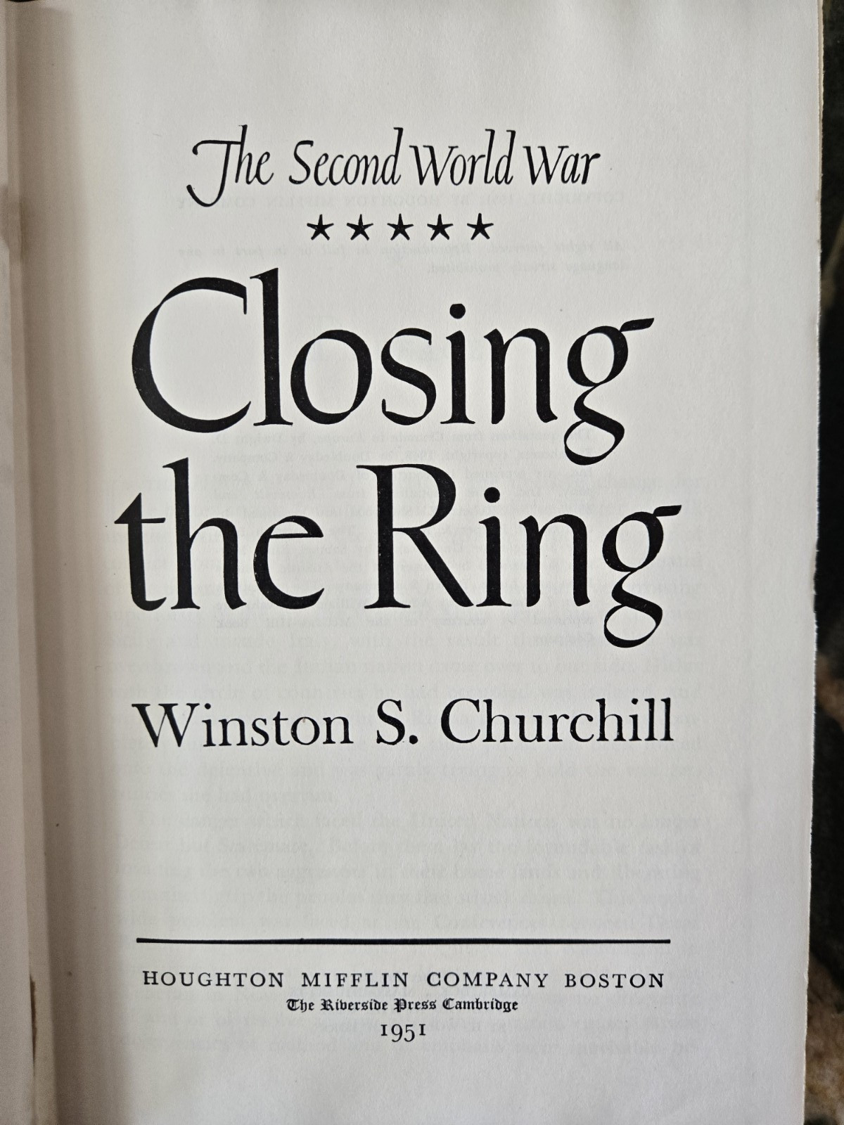 The Second World War by Winston Churchill, complete 6 Vol. hardcover set w/ DJ’s
