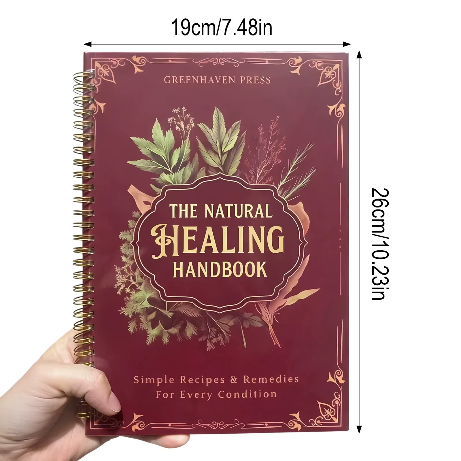 The Natural Healing Handbook – Spiral Bound | Herbal Remedies & Wellness Recipes