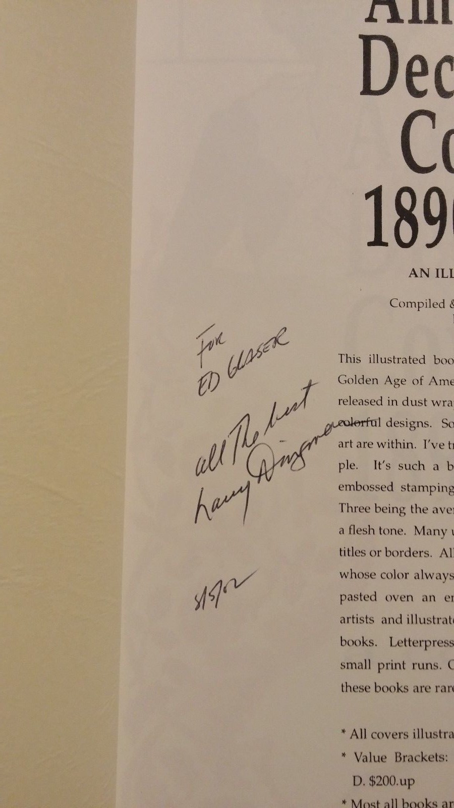 American Decorated Covers 1890-1930 by Larry Dingman 2002 SC SIGNED Scarce