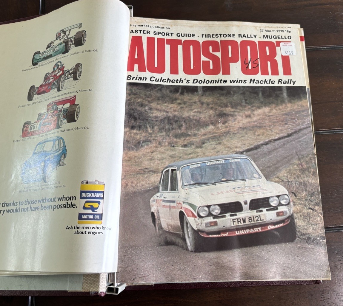 March 1975 – July 1975 AUTOSPORT Magazines (14) In Custom Binder