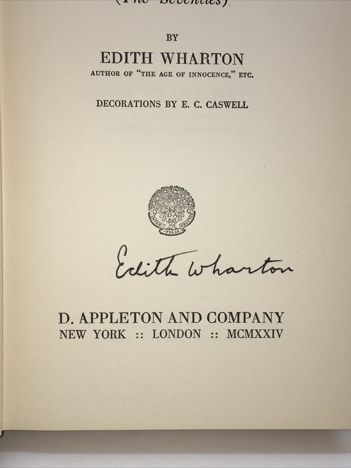 Rare 1924 Edith Wharton First Edition Old New York 4 Book Set, 1 SIGNED!! HCDJ