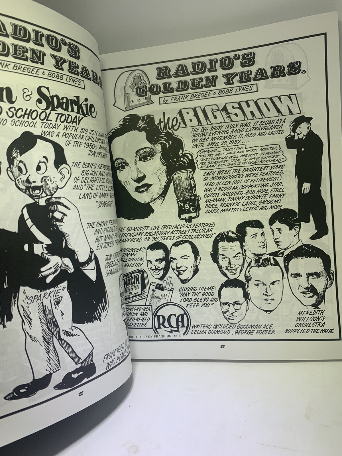 Radio’s Golden Years Shows Stars Book Frank Bresee Bobb Lynes 264 Pages 1999 NOS