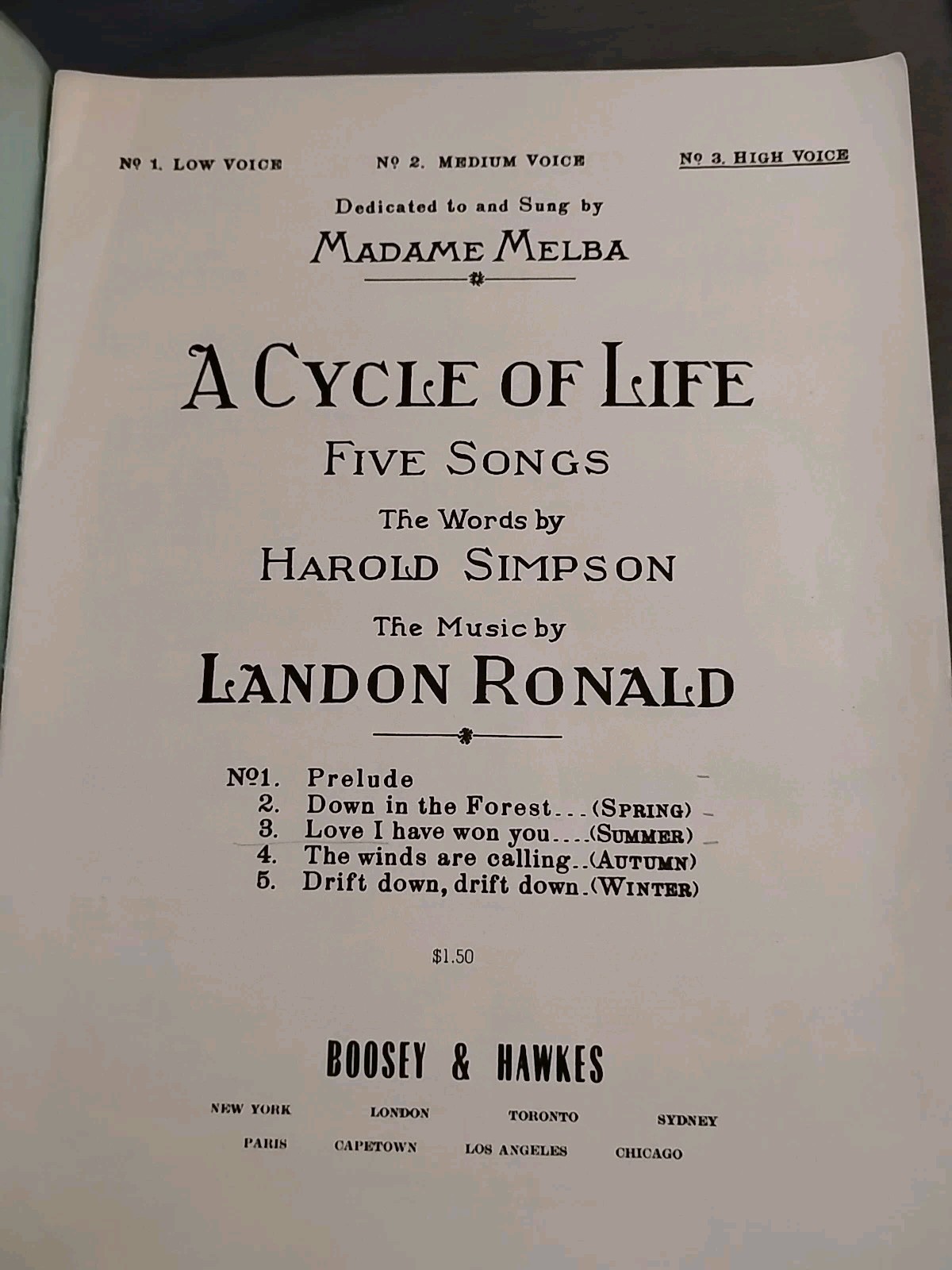 5+ lbs. Vintage Vocal Music Lot – Estate of Valentina Kozlowski