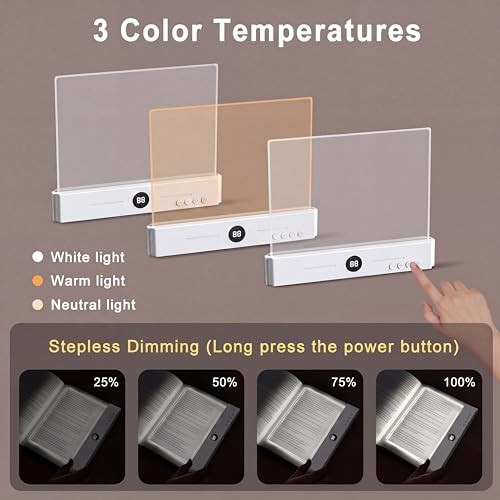 Flat Book Light for Bed Reading, Rechargeable M For A5 Size Books(5.8*8.3in)