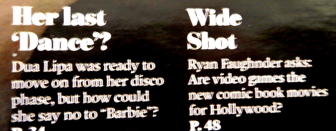 THE ENVELOPE MAGAZINE December 7, 2023 Los Angeles Times RIDLEY SCOTT Davine Joy