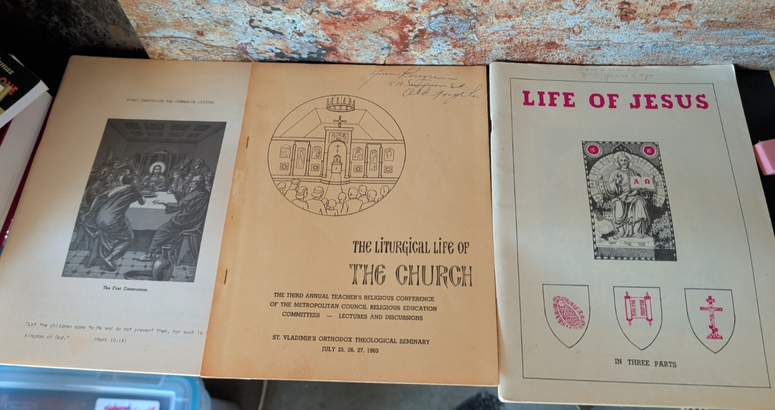 Orthodox Christian Book Lot J4: XX Books, Guides, Workbooks, Prayer, Liturgy++