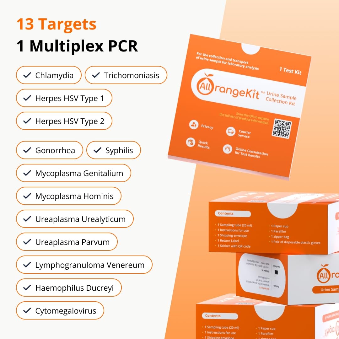 13-in-1 STI (STD) Test with At-Home Urine Sample Collection Kit — Secure Mail…