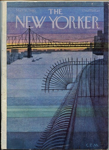 The New Yorker Magazine March 31, 1980 Charles E Martin Cover
