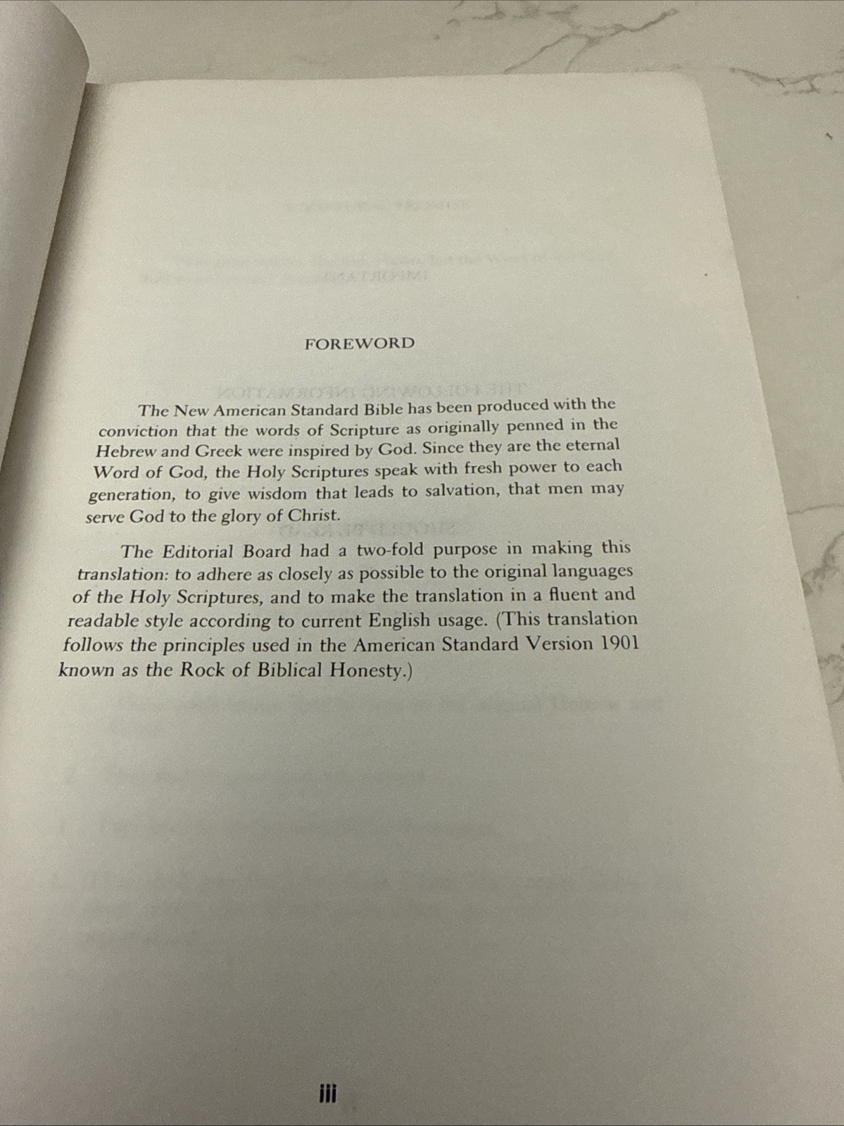 Vintage New American Standard Bible 1973 Reference Edition Hardcover