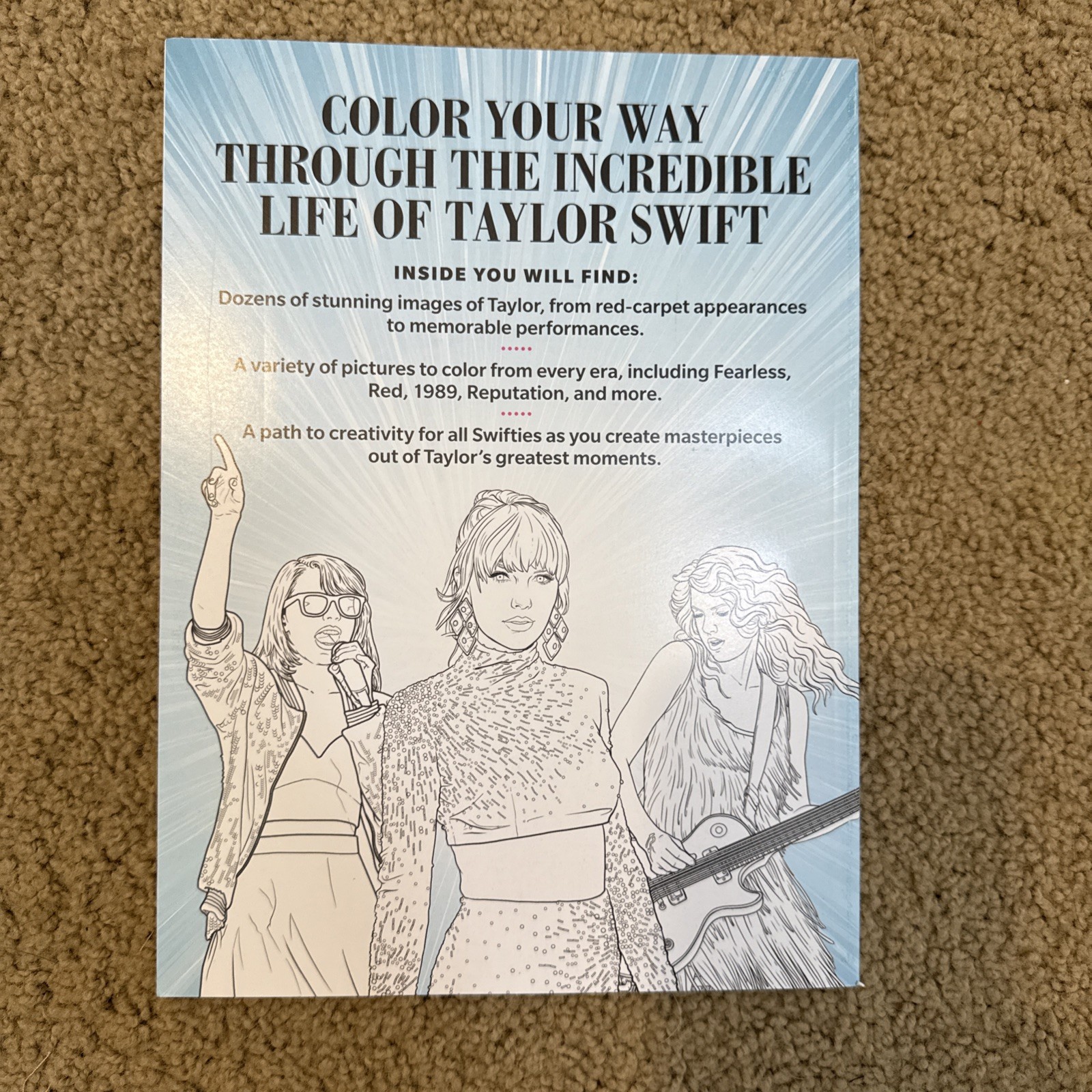 Taylor Swift Coloring Book 2025 BHG Specials 40 Designs of Taylor to Color! NEW