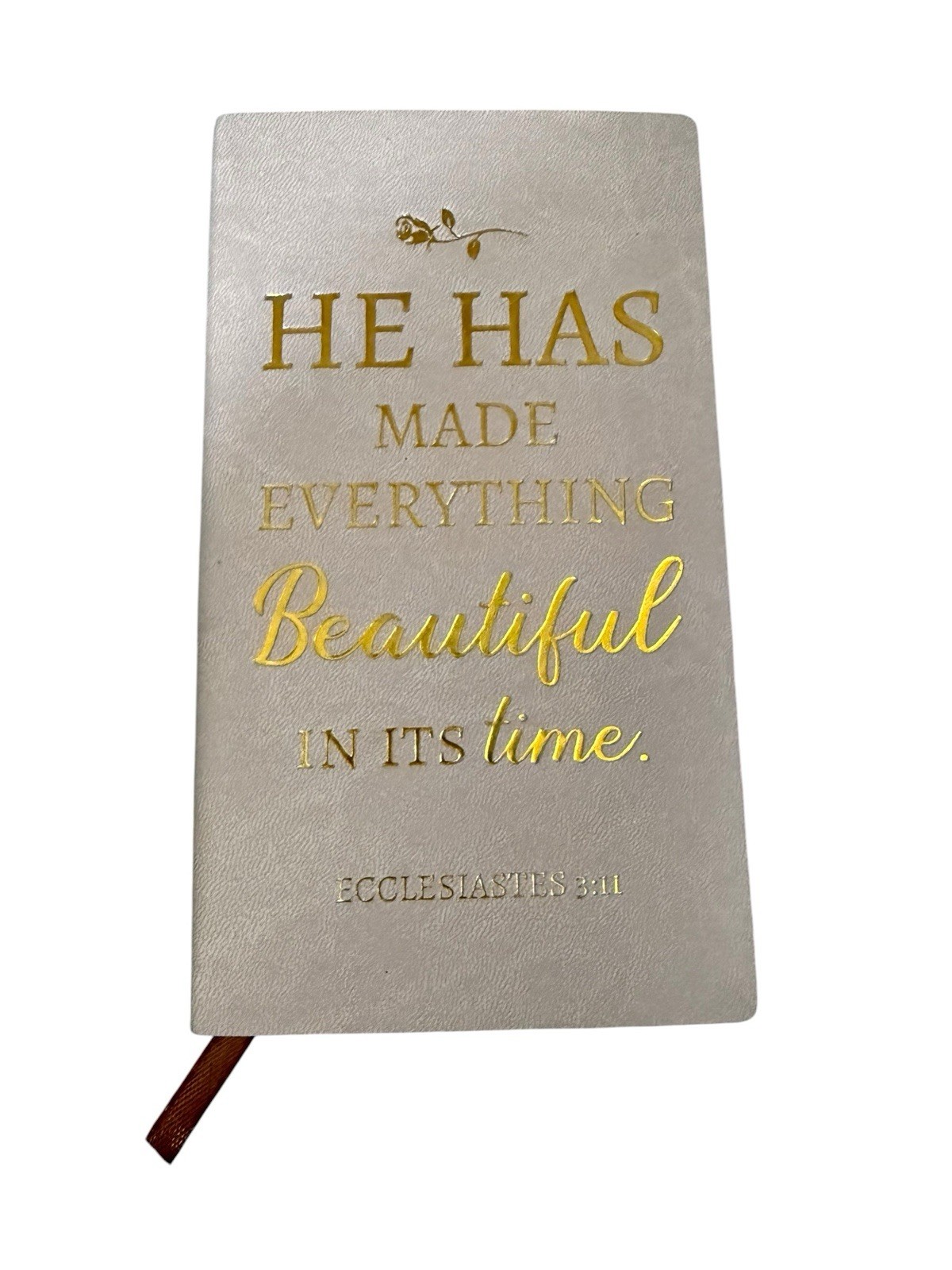 New Christian Vegan Leather Journal Ecclesiastes 3:11 Bible Verse Scripture