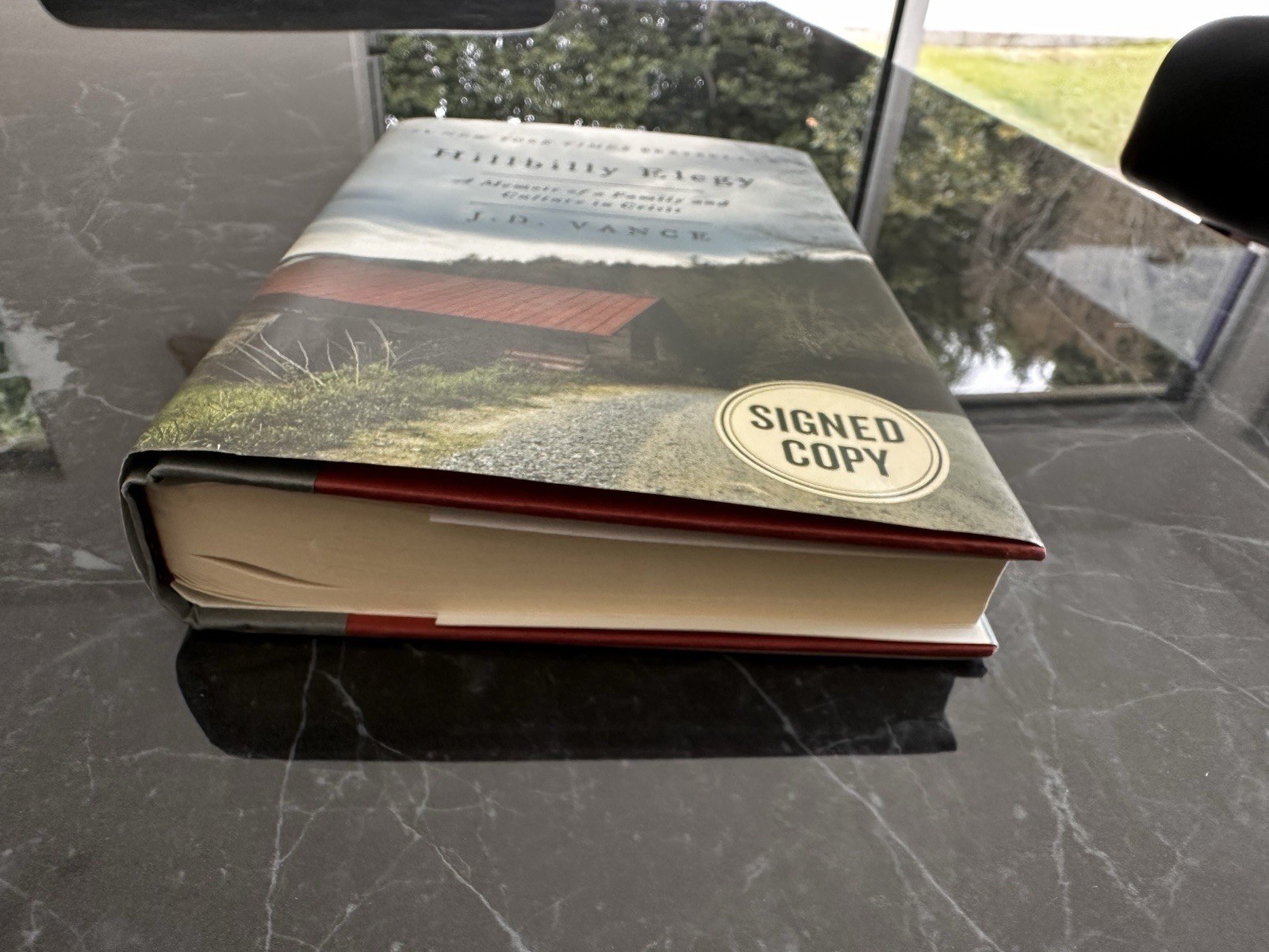 J.D. Vance Hillbilly Elegy Signed 1st Ed Hardcover w/ Dust Jacket (2016)